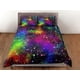 thumbnail image 3 of Rainbow Galaxy Bedding, 3D Outer Space Bedding Set Full, Cosmic Duvet Cover, 3 of 4