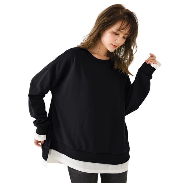 WEAIXIMIUNG Sweatshirts à Col Rond pour Femmes, Designs Mignons, Sweatshirts Décontractés à Manches Longues, Tunique Légère à Col Rond, Pulls d'Automne