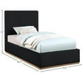 thumbnail image 3 of Meridian Furniture Monaco Black Fabric Twin Bed, 3 of 9
