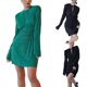 thumbnail image 5 of Txlixc Vestido de mujer, minifalda de manga larga con cuello redondo Txlixc moda, 5 of 5
