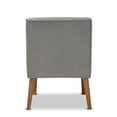 thumbnail image 5 of Baxton Studio Stewart Mid-Century Modern Grey Velvet Upholstered and Walnut Brown Finished Wood Dining Chair, 5 of 10