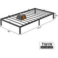 thumbnail image 2 of 10" Twin Metal Bed Frame with Under Bed Storage, Heavy Duty Platform Bed with Steel Slats Support, Noise-Free Mattress Foundation, No Box Spring Needed, Easy Assembly, Black, 2 of 8