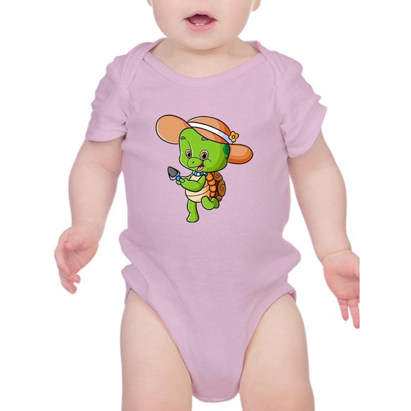 Cute Turtle Gardening Art Bodysuit Infant -Image by Shutterstock,  24 Months