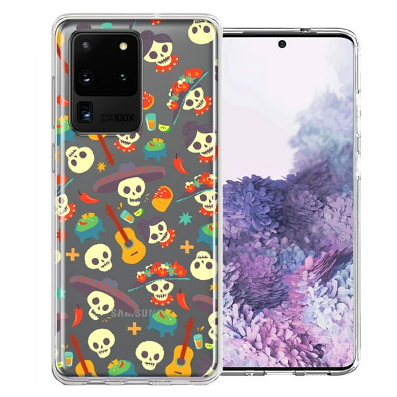 MUNDAZE For Samsung Galaxy S20 Ultra Day of the Dead Design Double Layer Phone Case Cover