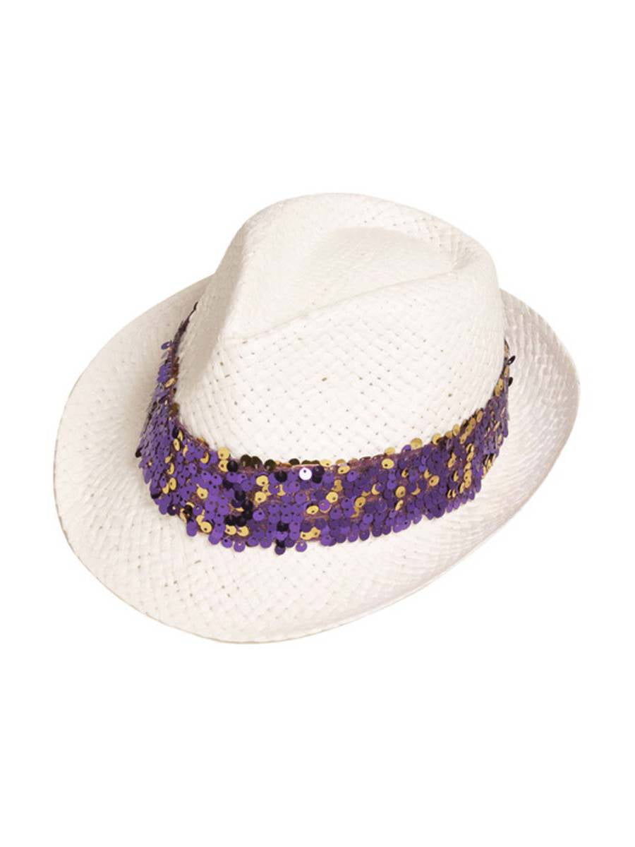 Womens Rustic Fedora Hat w/ Shiny Band 