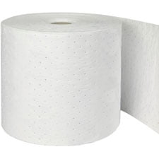 Brady Sorbent Roll, 24 gal, 15 in x 150 ft, Oil, White, Polypropylene OP15-DP