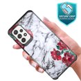 thumbnail image 3 of Samsung Galaxy A02S Case, Rosebono Slim Hybrid Shockproof Hard Cover Graphic Fashion Colorful Skin Cover Armor Case for Samsung Galaxy A02S (Rose Marble), 3 of 5