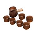 thumbnail image 2 of Tetera de cerámica con taza de té con mango antiescaldaduras, tetera japonesa, tetera de arcilla para casa de té al aire libre, cocina, Picnic , con 6 tazas, 2 of 8