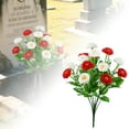 thumbnail image 2 of 12PCS Artificial Cemetery Flowers for Graves - Durable Silk Floral Arrangements for Outdoor Headstones, Memorial Decor, Funeral Flowers (Rose, Lily, Chrysanthemum) All Season Grave Decorations, 2 of 9