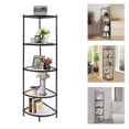thumbnail image 2 of Kitchen Corner Shelf Rack, Multi-layer Pot Rack, Freestanding 5-tier Pot Rack, Pot and Pan Organizer Rack, Kitchen Cabinet Bakeware Organizer Rack, Black, 2 of 8