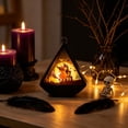 thumbnail image 7 of Cheapark Halloween Portable Night Light With Witch Skeleton Ghost Designs, Battery Operated Flickering LED Handheld Tabletop Lantern, Indoor Holiday Decor Lamp For Halloween Party Home Desktop Gift, 7 of 7