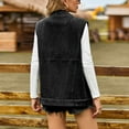 thumbnail image 3 of SWSMCLT Women's Denim Vest Long Tank Top Fall Vintage Fashion Button Down Spring Pocket Sleeveless Top Dark Grey Medium, 3 of 4