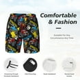 thumbnail image 5 of Haiem Monster Car Mens Swim Trunks with Compression Liner 2 in 1 Swimming Shorts Stretch Swimwear Quick Dry,Board Shorts-XX-Large, 5 of 9
