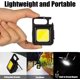 thumbnail image 2 of mini-linternas recargables brillantes tipo llavero, 3 modos: luz de bolsillo portátil con soporte plegable, destapador de botellas, y base magnética para pesca, caminata y acampado, 2 of 5