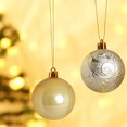 thumbnail image 5 of 1 caja de 12 bolas decorativas navideñas Juego de bolas navideñas con forma de bola de plástico enchapada de 6 cm, 5 of 5