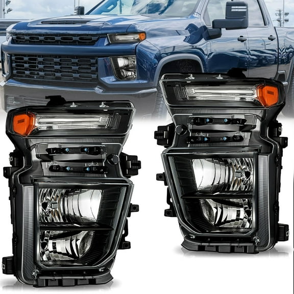 Left Right Headlights For 2020 2021 2022 2023 Chevy Silverado 3500 2500 Halogen