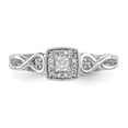 thumbnail image 4 of Solid 14K White Gold Complete Diamond Promise / Engagement Ring Size 6.5 (.204 cttw.), 4 of 8