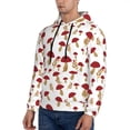thumbnail image 3 of Honeii Red Mushroom Pattern Mens Hoodies Men's Loose Sleeve Sweatshirt,Pullover Hooded Sweatshirt for Men,Essentials Hoodie-X-Large, 3 of 7