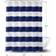 thumbnail image 5 of Decoración de baño estilo náutico, cortina de ducha con diseño clásico de rayas náuticas, construcción duradera, repelente al agua que garantiza la privacidad de su espacio íntimo, 5 of 5