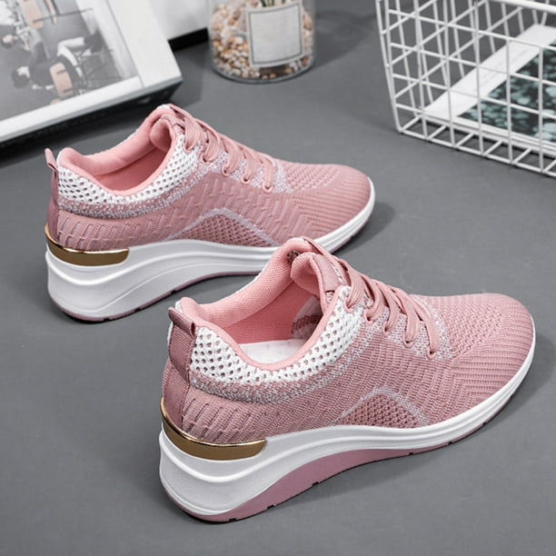 Zapatos Deportivos Con Plataforma Zapatos Calzado deportivo informal para mujer antideslizante transpirable talla 36 40 Zapatos al aire libre de otono Likrtyny Tenis De Mujer Tenis De Hombre Bodega Au...