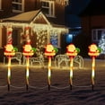 thumbnail image 5 of Eespoir Christmas Solar Ground Lights, 5 Pack Christmas Decorations Outside, Solar Lighted Santa Claus,Snowman with Garden Stakes, Yard Decor for Xmas Party, Holiday(D), 5 of 6
