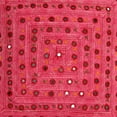 thumbnail image 4 of DK Homewares Boho Decorative Accent Throw Pillow Covers 16 Inch Cotton MIrrored Embroidered Ethnic Square Sofa Cushion Covers (Size - 40x40 cm ; Color: Pink ) - Set of 4 Pcs (Cover Only), 4 of 4