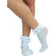thumbnail image 5 of ToBeInStyle Womens Fancy Round Net Pattern Anklet Fashion Socks w/ Elegant Ruffle Trim - Baby Blue - One Size, 5 of 6