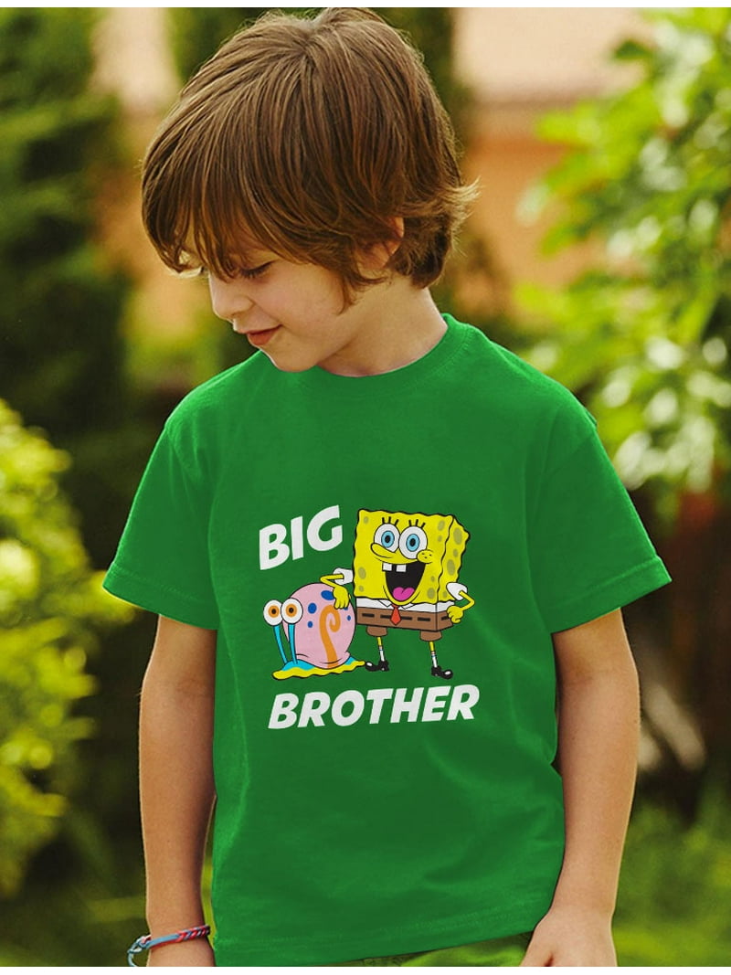 Tstars Boys Big Brother Shirt SpongeBob and Gary Big Brother Funny