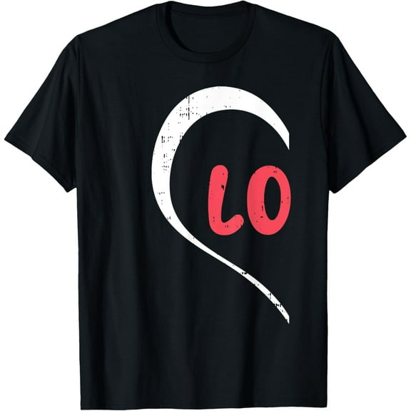 Love Matching Couple Valentines Day Cute Heart Men Women T-Shirt Casual Short Sleeve Shirt