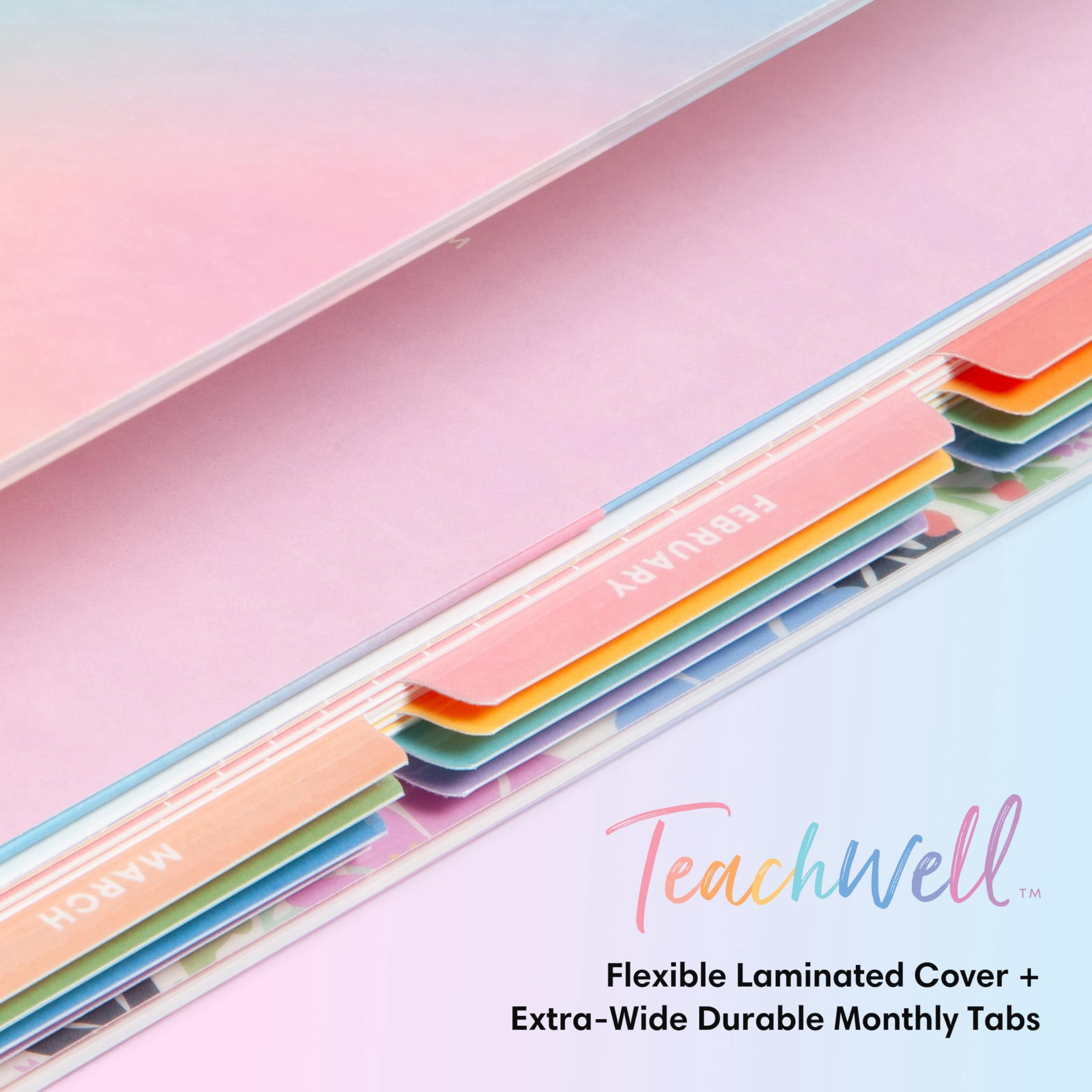 Blue Sky Teachwell 2026-2027 Weekly and Monthly Academic Year Teacher Lesson Planner Calendar, July 2026 - June 2027, 8.5" x 11",Colorful Interior, Storage Pocket, Stickers, Meilani