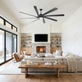 thumbnail image 2 of Parrot Uncle 100" Modern HVLS LED Ceiling Fan with Light and Remote, Windmill Ceiling Fan, 8 Black ABS Blades, DC 6-Speed Reversible Motor, 2 of 6