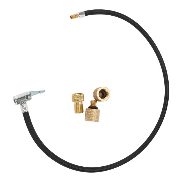 Ofertas únicas 1 juego de tubo de extensión de inflador de neumáticos de 31.50" 15.5mm OD 0.305inx32TPI de goma negra para automóvil, motocicleta, bicicleta