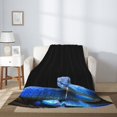thumbnail image 5 of Throw Blanket for Couch Sofa and Bed, Blue Viper Snake 2 Super Soft Plush Throw Blanket, Fuzzy Cuteness Comfy Warm Washable Flannel Blanket & Throws for All Season 60"x50", 5 of 7