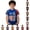 001-Blue, variant on VOUZZA Kids Tee Shirt US 250th Semiquincentennial 4th of July 3D Flag Print Short Sleeve Top
