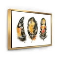 thumbnail image 3 of Designart 'Ethnic Boho Art Orange Feathers' Bohemian & Eclectic Framed Canvas Wall Art Print, 3 of 5
