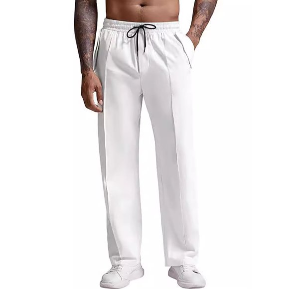WEAIXIMIUNG Outdoor Pants Men Men's Yoga Pants Elastic Waist Trousers Casual Summer Beach Cargo Pants