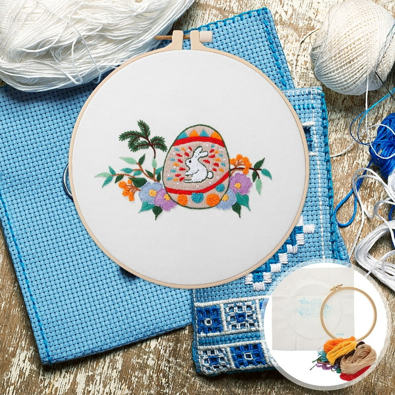1 Set Easter Themed Embroidery Kit for Beginners Cross Stitch Kits