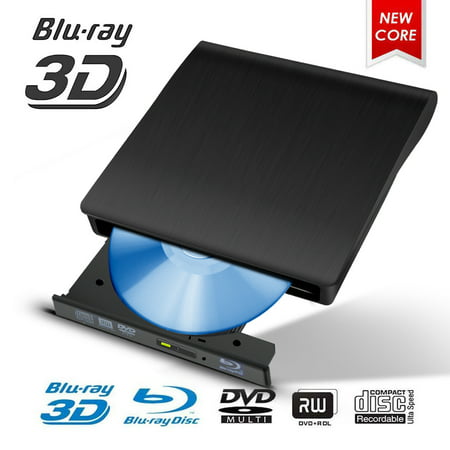 USB3.0 neutral Blu-ray CDRW/DVD player, ultra-thin high-speed 3.0CDRW/DVD external drive (Blu-ray version) (No 4K video playback) For WIN98/ME/2000/XP, VISATA, WIN7, WIN8, MAC OS8.6 or