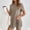Khaki, variant on Zorckvet Womens Crewneck Pajamas Soft Loungewear Cotton Short Sleeve Set Cozy Casual Pajamas Set for Women