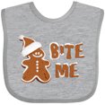 thumbnail image 3 of Inktastic Bite Me Gingerbread Boys or Girls Baby Bib, 3 of 4