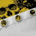 thumbnail image 4 of jejeloiu Vintage Skull Curtains Pack of 2 (42x84 Each),Gothic Skeleton Pattern Curtains Blackout,Yellow Country Floral Bedroom Curtains For Adults,Microfiber Bedroom Decor, 4 of 6