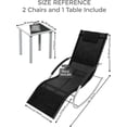 thumbnail image 3 of Bingirl Ensemble Moderne de Salon Extérieur : Chaises à Accoudoirs Réglables avec Table d'Appoint, Fauteuil Inclinable de Patio pour Terrasse, Balcon et Pelouse, 3 of 7