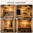 thumbnail image 6 of DAYBETTER Warm White Light Under Cabinet Lighting, USB Rechargeable Closet Lighting with Motion Sensor and Magnetic Strip for Wardrobe & Kitchen, Wireless Lighting, 5?Pack, 6 of 6