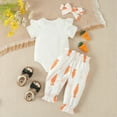 thumbnail image 3 of 2024 Spring New Baby Girls Shorts Sleeved Jumpsuit Plaid Strap Set Girl Easter Outfit Sundress Of Casual Suit, 3 of 8