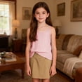 thumbnail image 4 of HAOTAGS Girls Casual Tank Tops,Summer Striped Lightweight Sleeveless Camisole Red 13-14, 4 of 9
