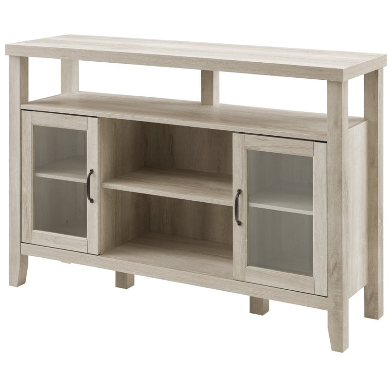 52" Rustic Wood TV Stand White Oak