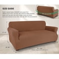 thumbnail image 4 of Housse Extensible Élastique pour Canapé 4 Places, 1 Pce (Brun, Très Grand), 4 of 6