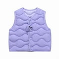 thumbnail image 2 of Teyfeniy Toddler Winter Puffer Vests Fleece Hoodedless Sleeveless Kids Jacket Padded Down Packable Soft Waistcoat Outwear for Baby Boys Girls, 2 of 4