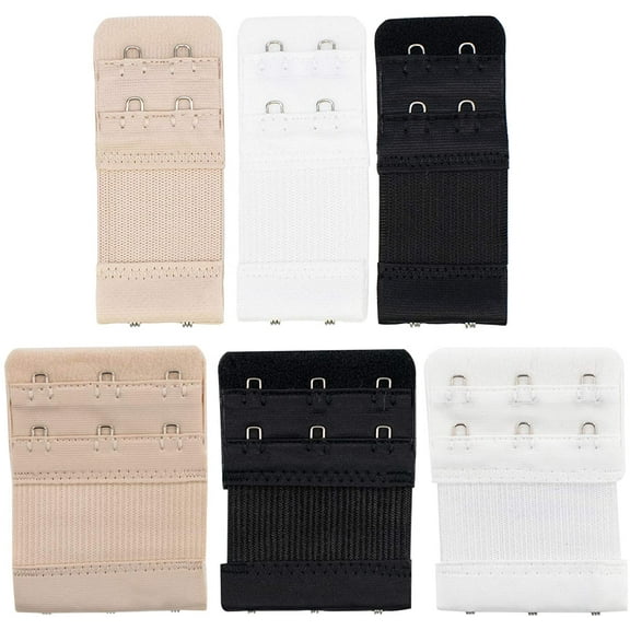 Bekayaa Soft Stretch Bra Extenders, Women's 2/3 Hook, Pack of 3