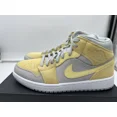 thumbnail image 3 of Ni - ke Air Jordan 1 Mid Mixed Textures Yellow Size 9 DA4666-001 Grey Gray New White, 3 of 5